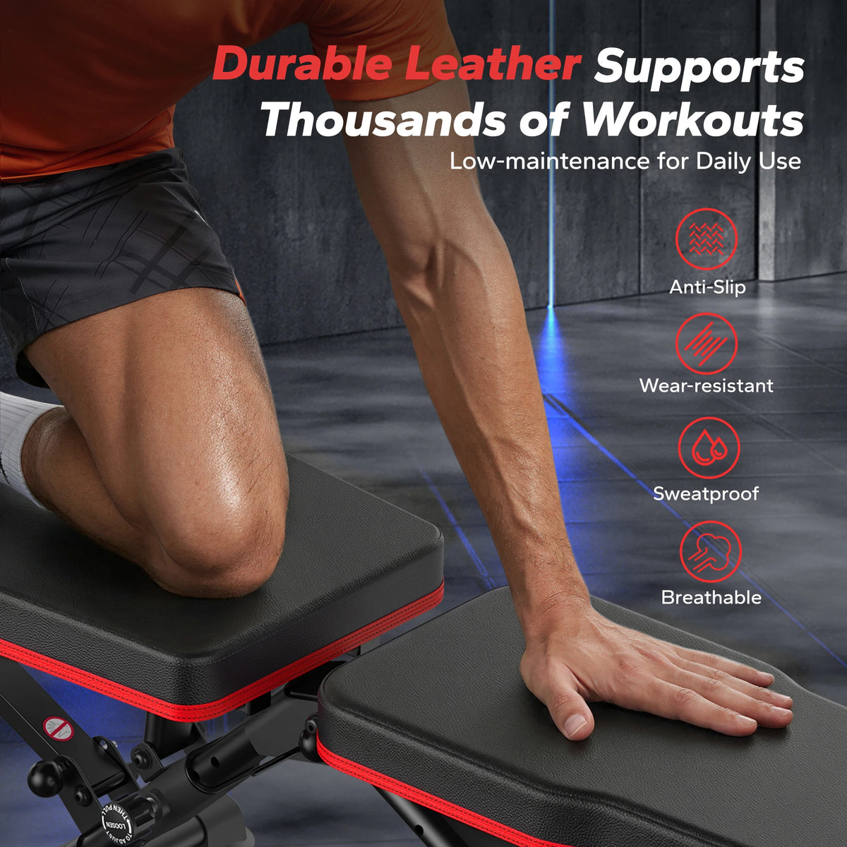 MERACH Foldable Adjustable Weight Bench With 108 Training Angles