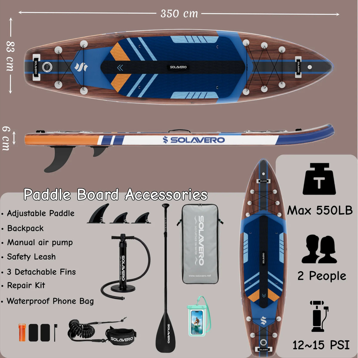 NEBMAAX Inflatable Stand Up Paddle Board With Premium Accessories