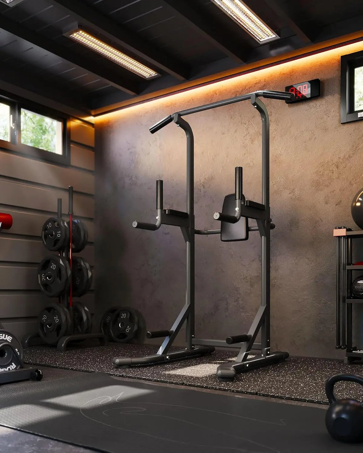Tacleekii Power Tower For Pull Ups And Dips Home Gym