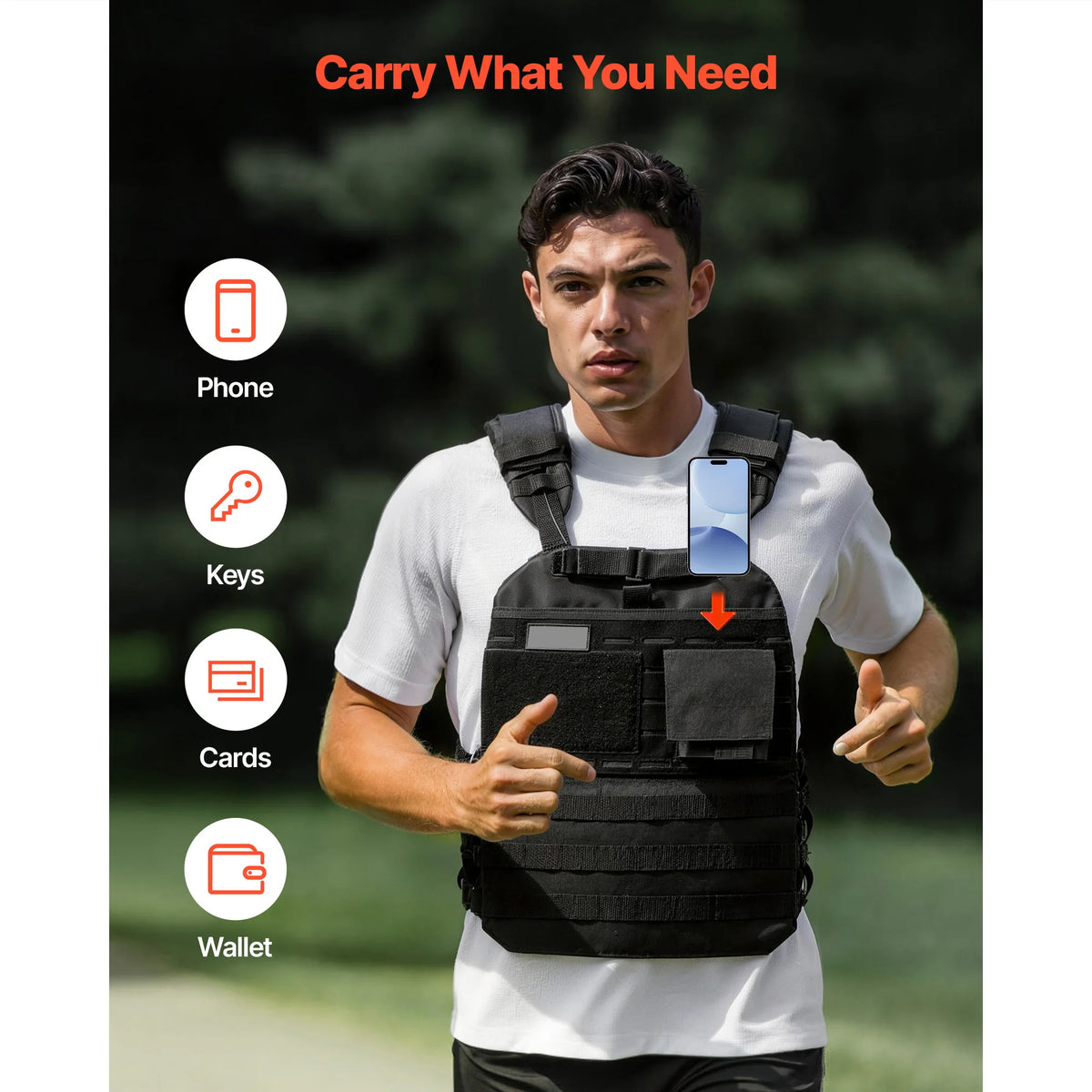 SucceBuy Weighted Vest With Shoulder Pads For Strength Training and Running