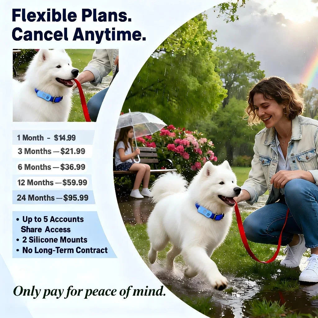 WANWAYTECH GPS Pet Tracker for Dogs and Cats Unlimited Distance Tracking