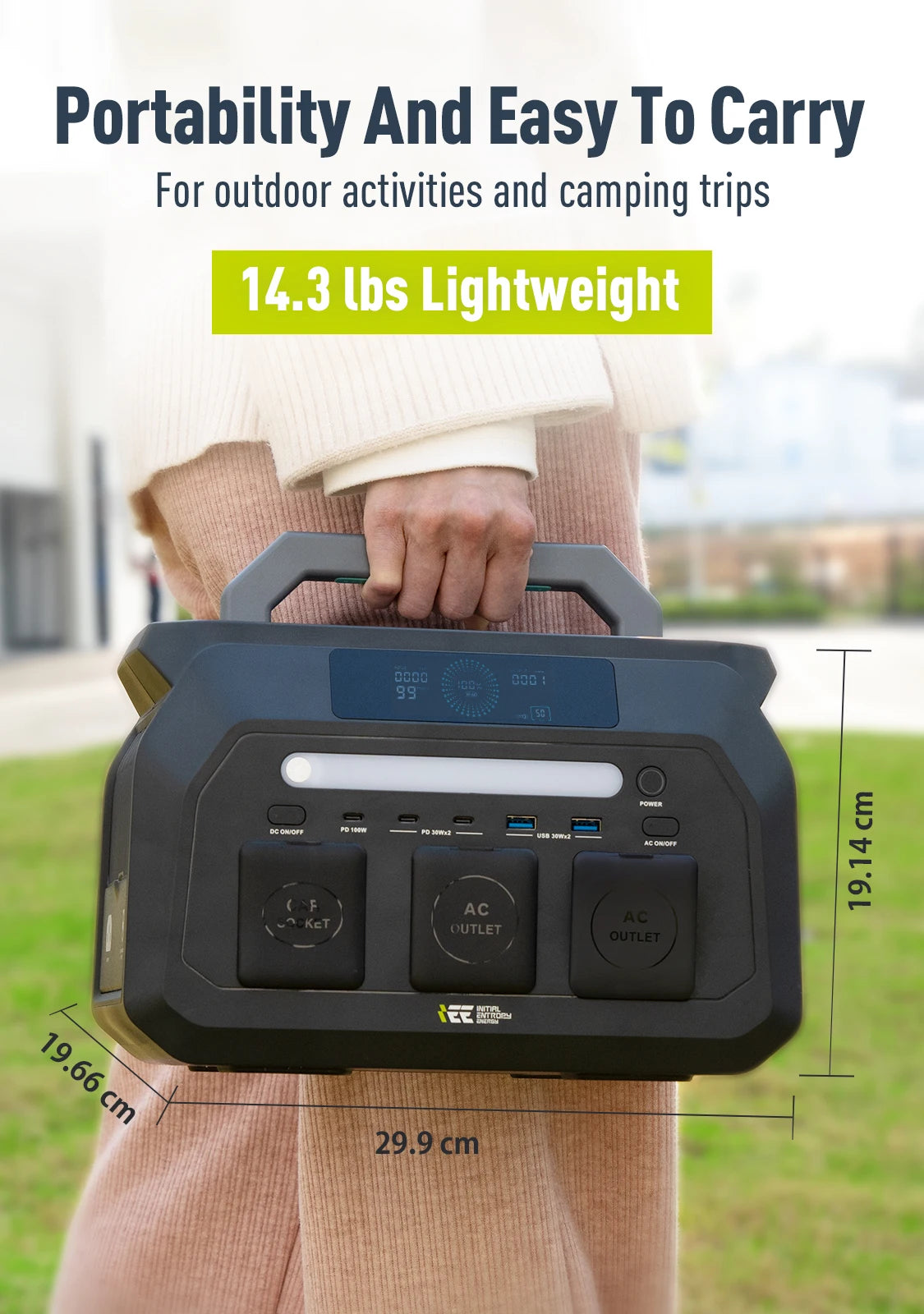 IEE LiFePO4 Portable Power Station For Camping And Home Backup