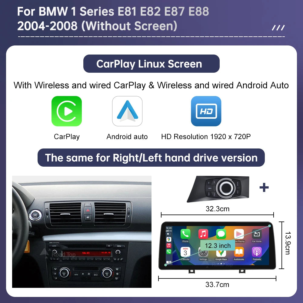 Road Top BMW Wireless CarPlay Android Auto Multimedia Screen