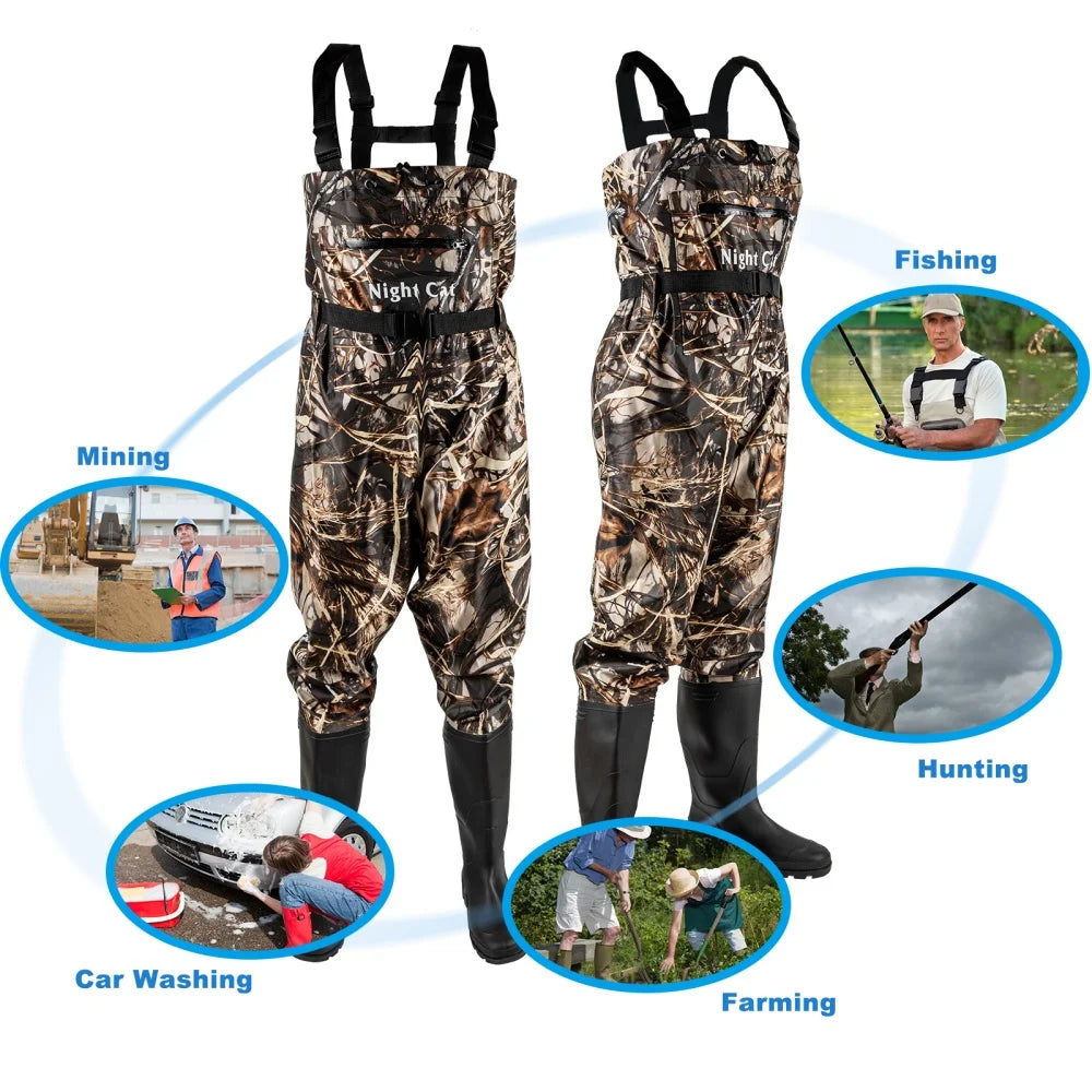 Night Cat Waterproof Chest Waders for Fishing and Hunting