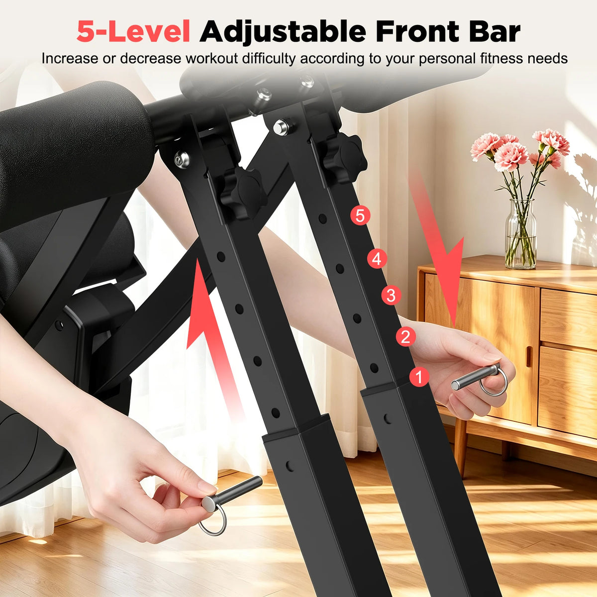 Dual Track Ab Trainer With Adjustable Resistance And LCD Monitor