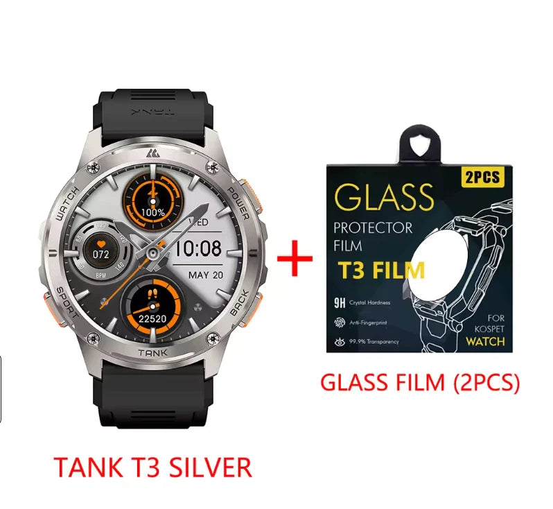 KOSPET TANK T3 AMOLED Smartwatch With Calls And Fitness Tracking