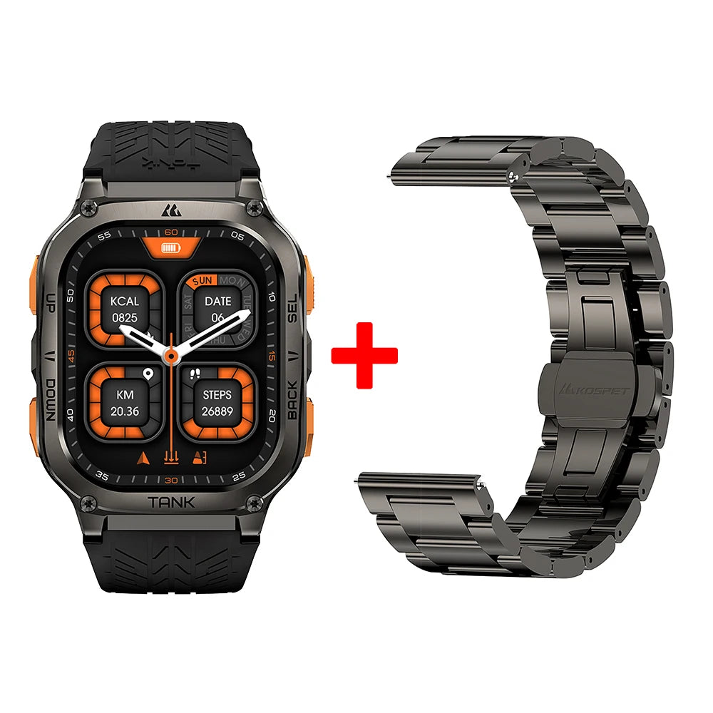 KOSPET Tank M3 Ultra GPS Smartwatch With Bluetooth Calls And Health Tracking