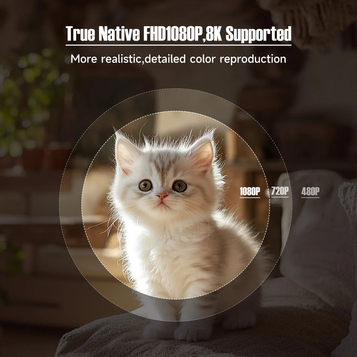 Magcubic 1080P Android Projector With Auto Keystone And WiFi 6