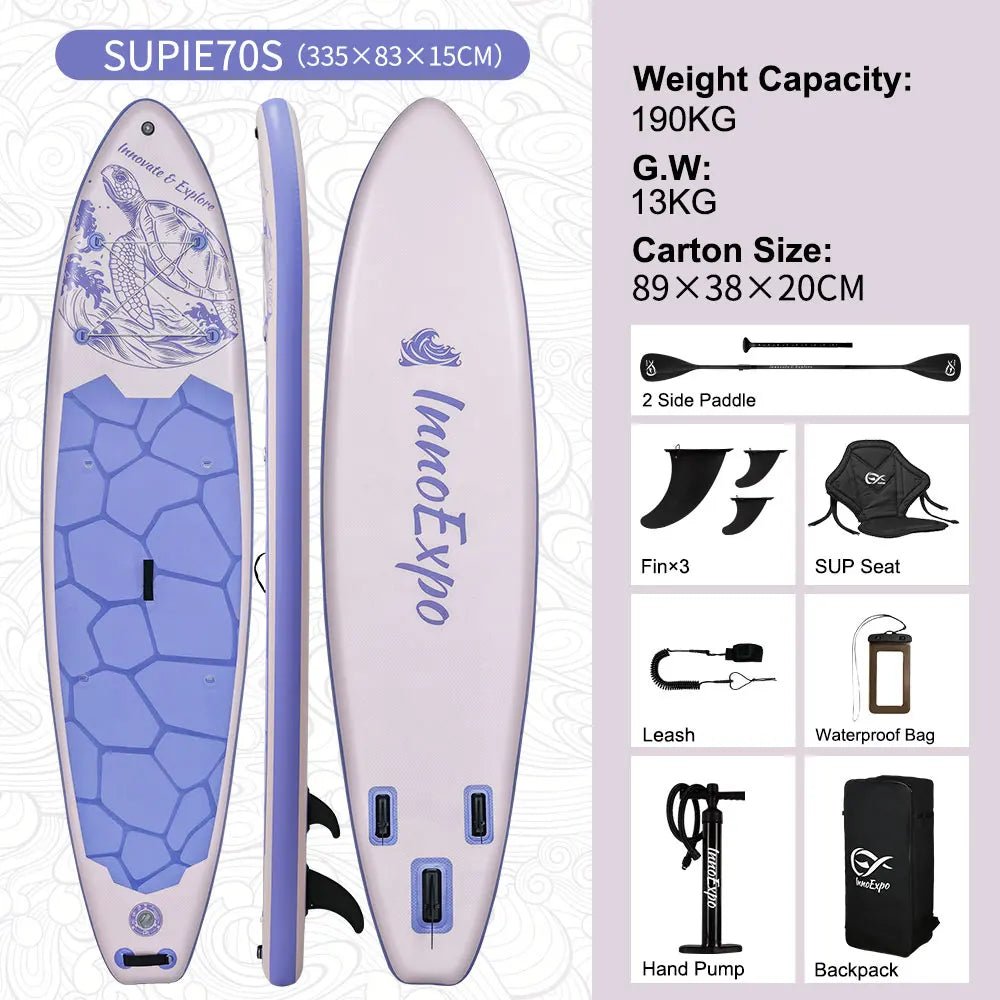 InnoExpo Inflatable Stand Up Paddle Board With Water Sports Accessories