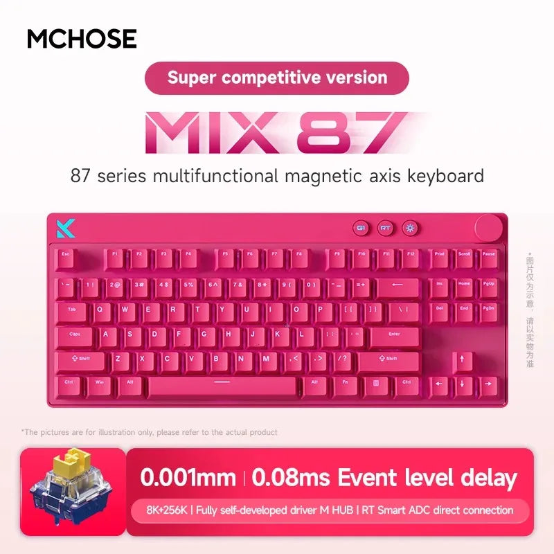 MCHOSE Mix87 Magnetic Switch Wired Gaming Keyboard With 8K Polling