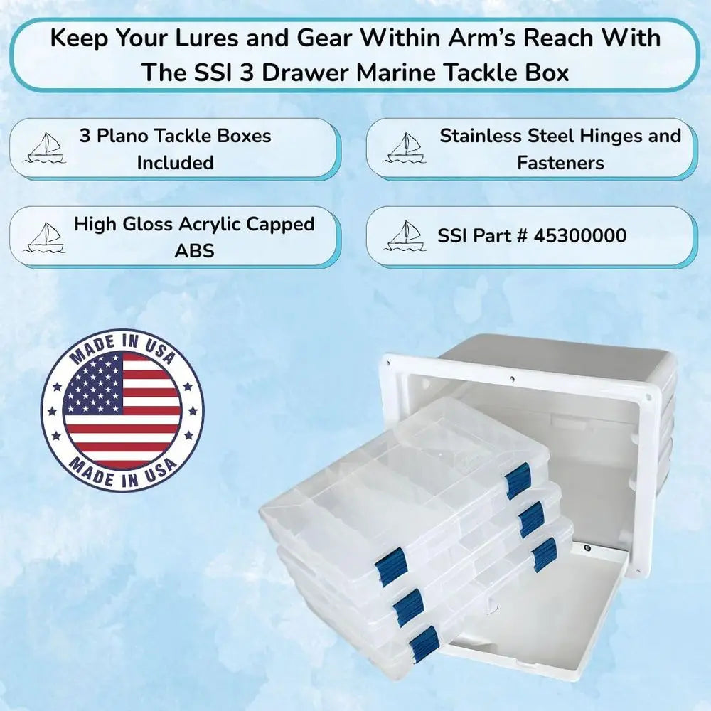Boat Tackle Storage Organizer With Plano Tacklebox Organizers Included