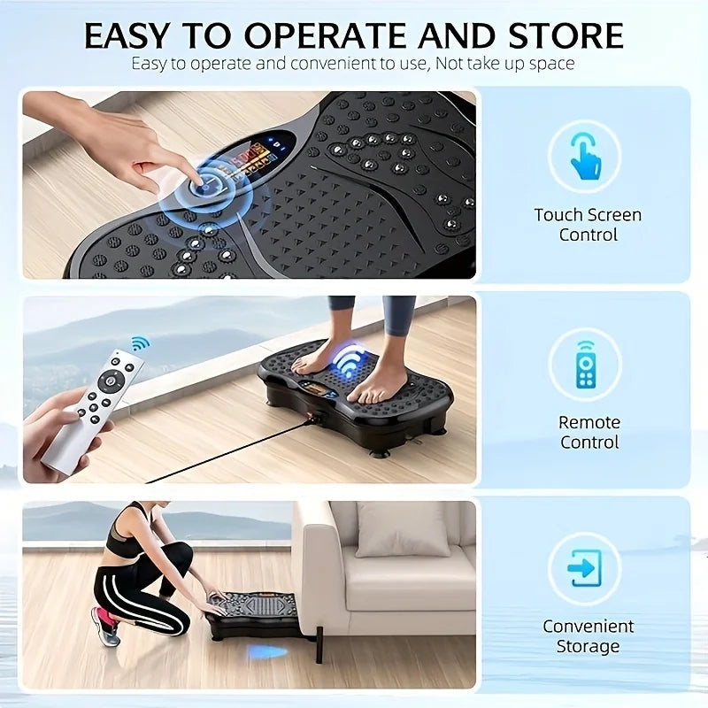 BZEQ Vibration Platform With Resistance Bands For Home Exercise