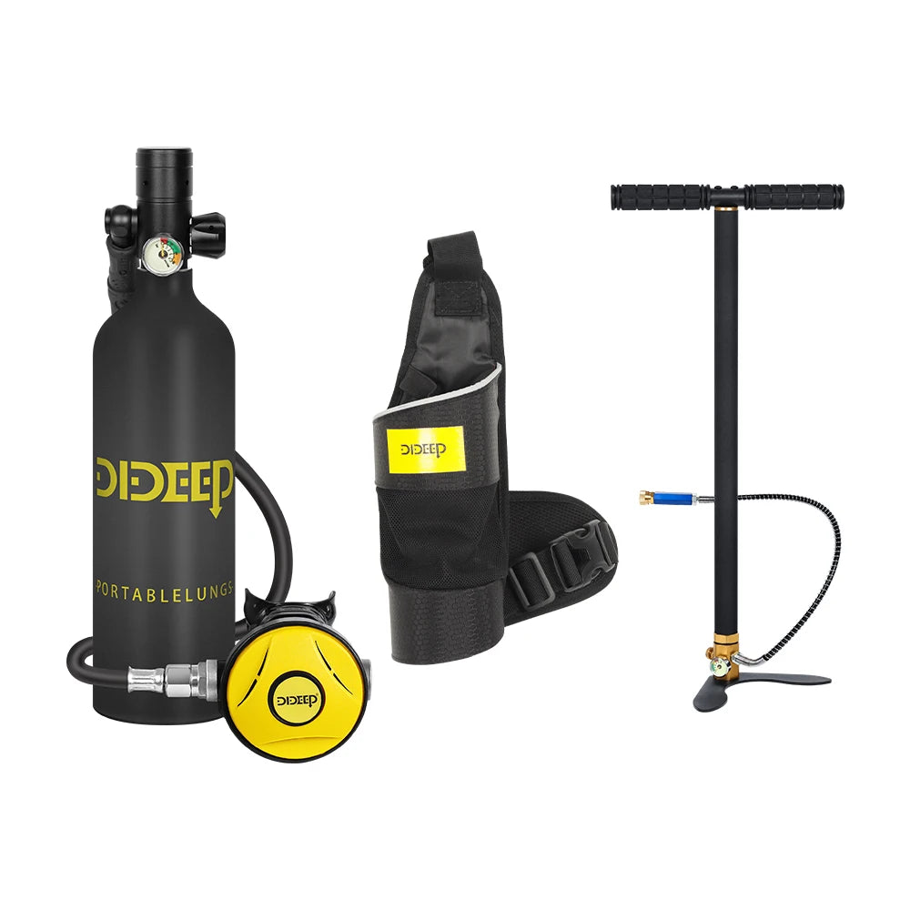 DIDEEP Portable Scuba Diving Tank Set With Easy Breathing System
