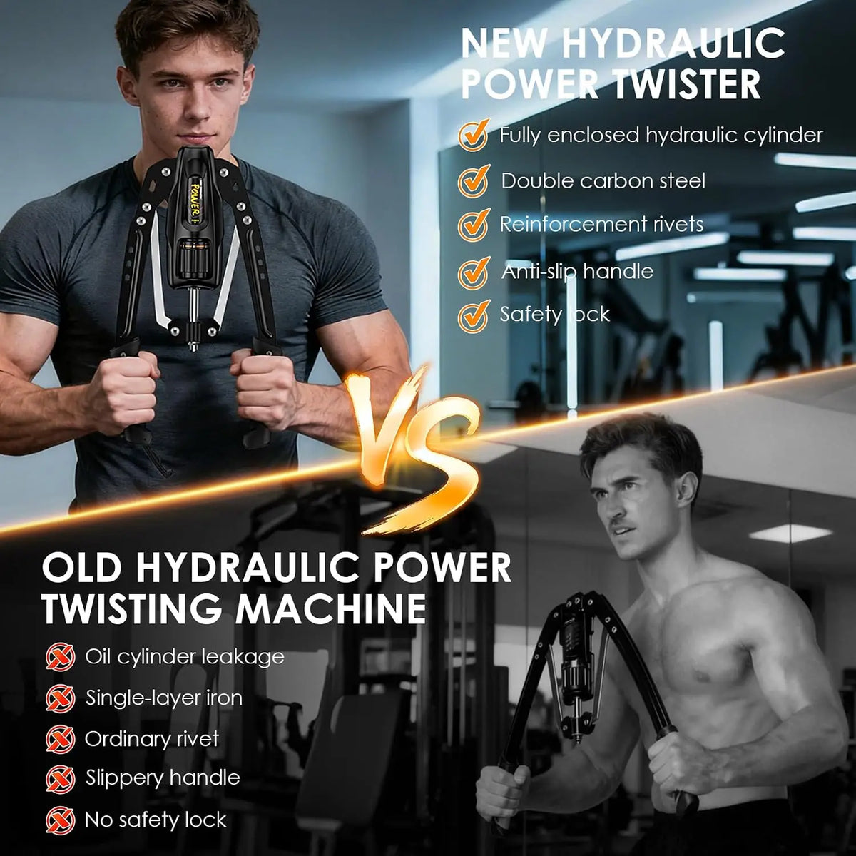 LISM Adjustable Hydraulic Arm Twister for Strength Training