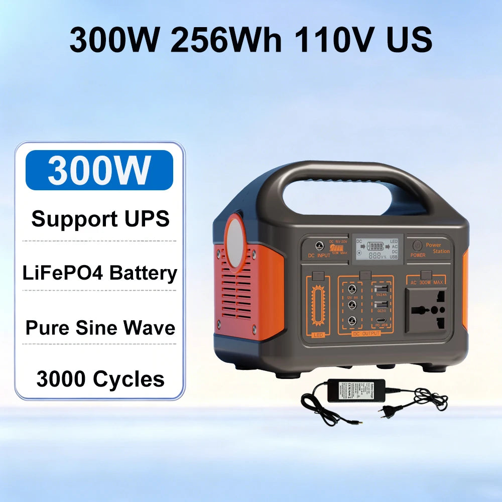 GaiaRay Portable LiFePO4 Power Station for Camping and Emergency Use