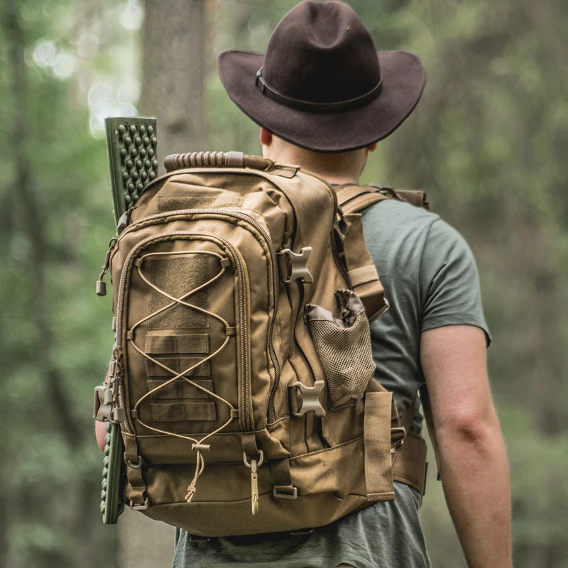 LQARMY Tactical Hiking Backpack for Camping and Outdoor Travel