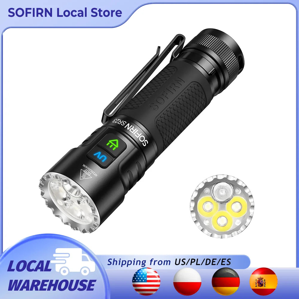 Sofirn SR23 UV Rechargeable Flashlight With Magnetic Tailcap
