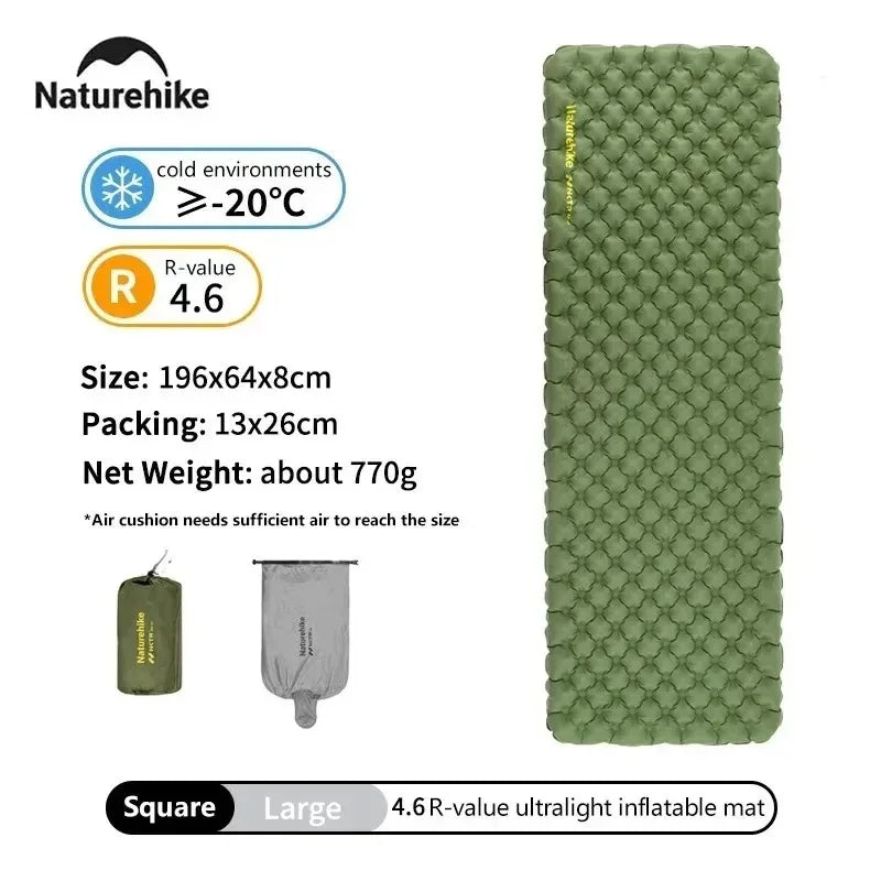 Naturehike Insulated Inflatable Sleeping Pad for Four Season Camping