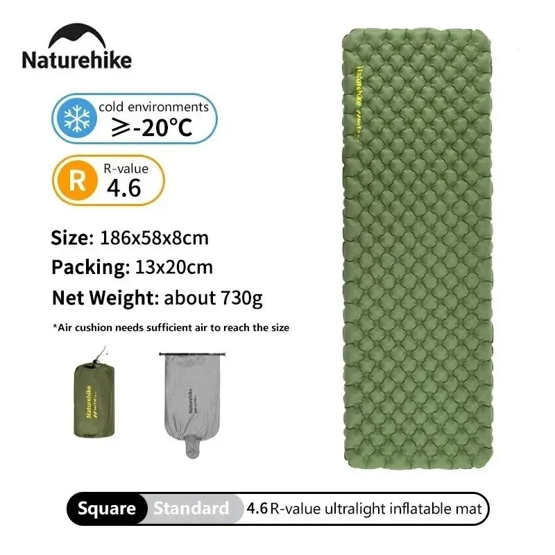Naturehike Insulated Inflatable Sleeping Pad for Four Season Camping