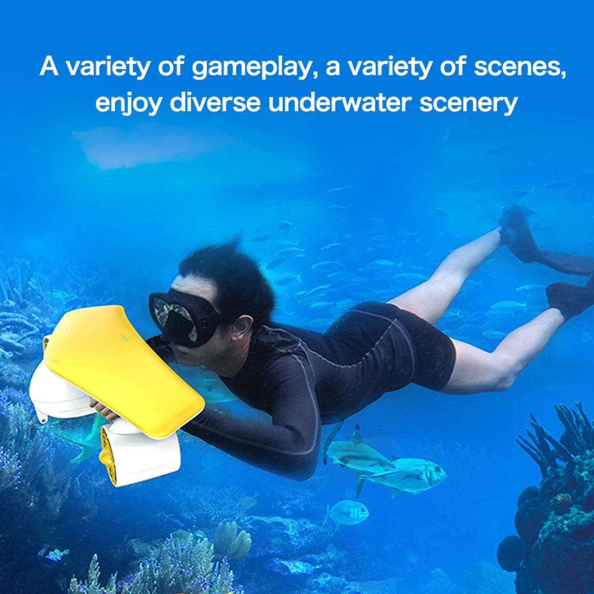 IP68 Waterproof Underwater Scooter With Dual Motors for Snorkeling Diving