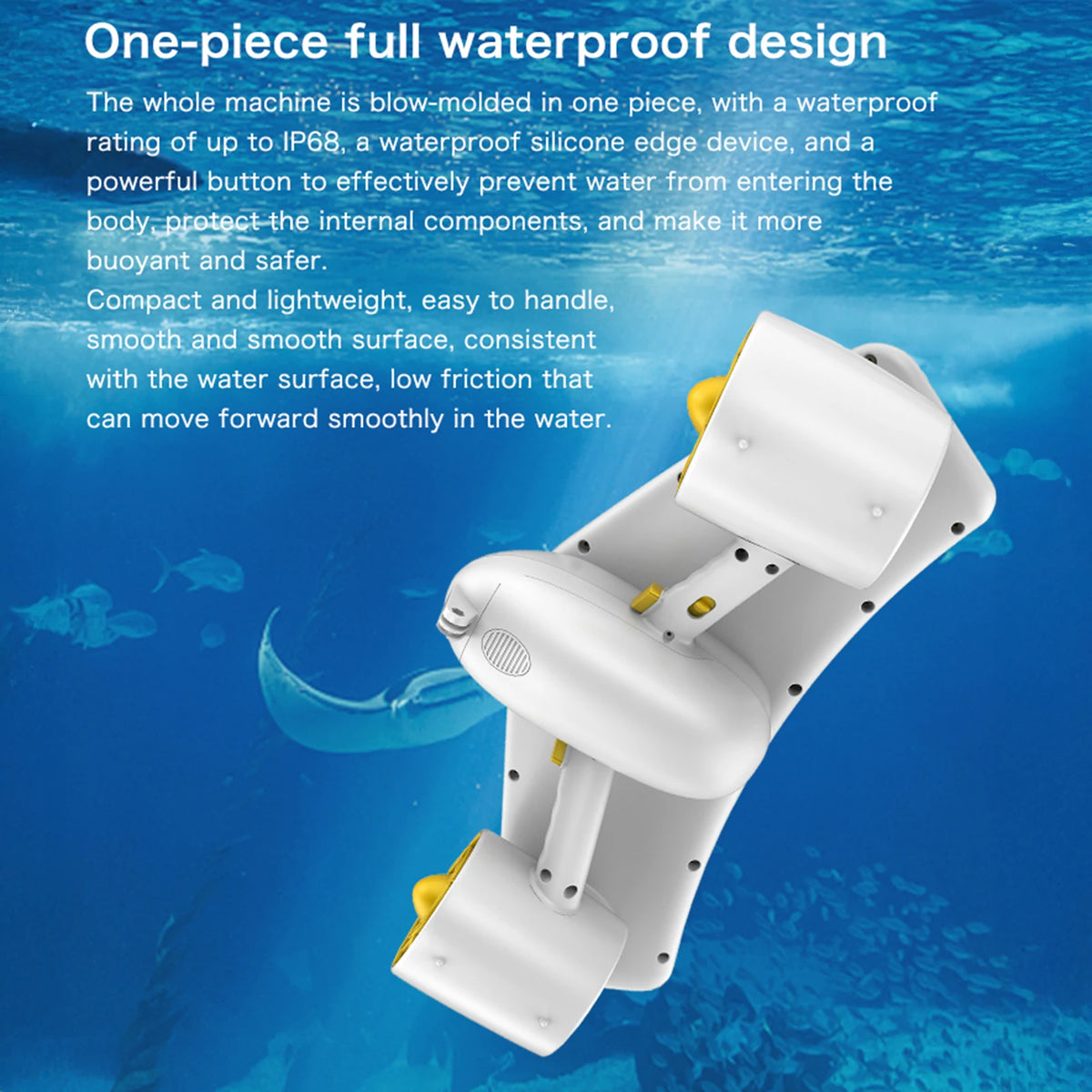 IP68 Waterproof Underwater Scooter With Dual Motors for Snorkeling Diving