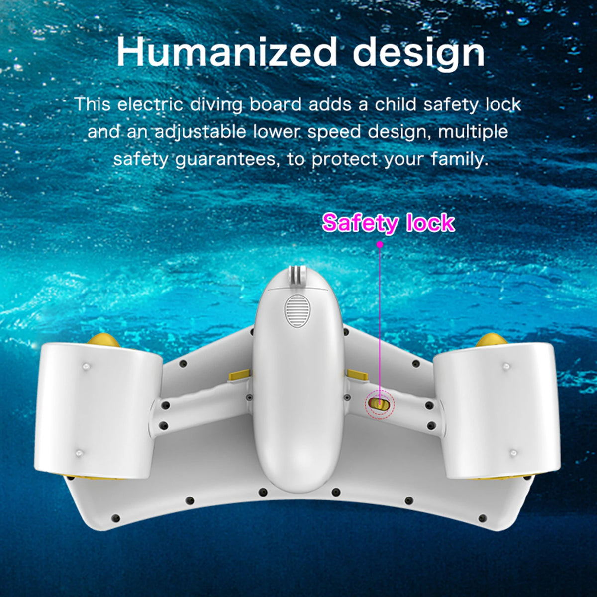 IP68 Waterproof Underwater Scooter With Dual Motors for Snorkeling Diving